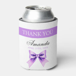 Enfriador De Latas Moda Morado Bow Coquette Chica Dulce 16 Cumpleaños