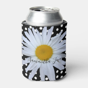 Enfriador De Latas Moda negra puntos de polka blanco Personalizado de