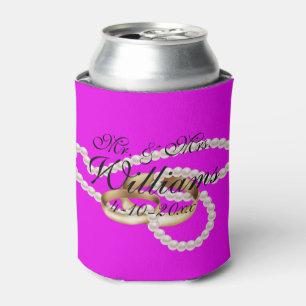 Enfriador De Latas Moda Pearl & Rings Boda Sr. Wedding Favor
