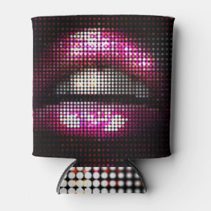 Enfriador De Latas Moda retro: Arte de labios vintage.