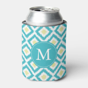 Enfriador De Latas Modelo amarillo de los diamantes de Ikat de la