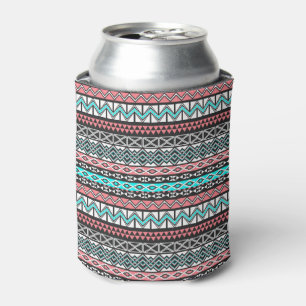 Enfriador De Latas Modelo azteca tribal del nativo americano moderno