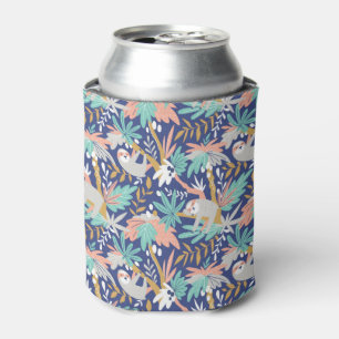 Enfriador De Latas Modelo azul tropical de la pereza