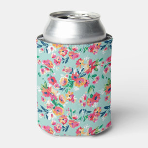 Enfriador De Latas Modelo de flores pintado