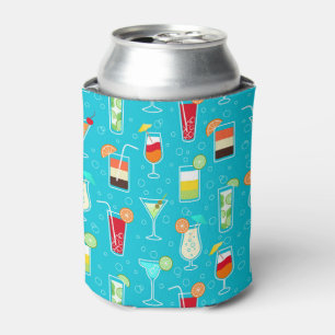 Enfriador De Latas Modelo del cóctel en fondo verde azulado