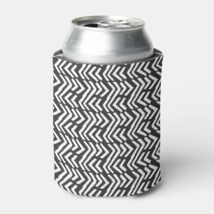 Enfriador De Latas Modelo dibujado de Chevron de la mano negra