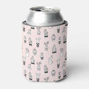 Enfriador De Latas Modelo dibujado mano linda del cactus