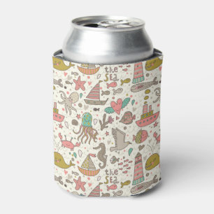 Enfriador De Latas Modelo divertido del verano con las naves