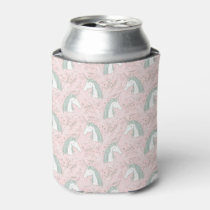 Enfriador De Latas Modelo floral dulce del unicornio