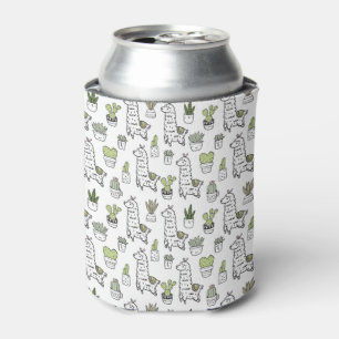 Enfriador De Latas Modelo lindo de la alpaca y del cactus