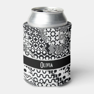 Enfriador De Latas Modelo negro y blanco personalizado, loco 7