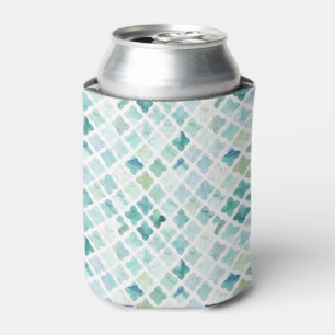 Enfriador De Latas Modelo pintado a mano de la turquesa