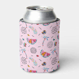 Enfriador De Latas Modelo rosado tropical del estilo de Memphis