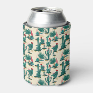 Enfriador De Latas Modelo verde y rojo del cactus