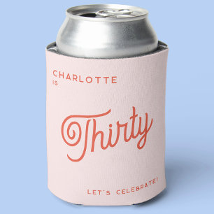 Enfriador De Latas Modern 30 Thirty Birthday