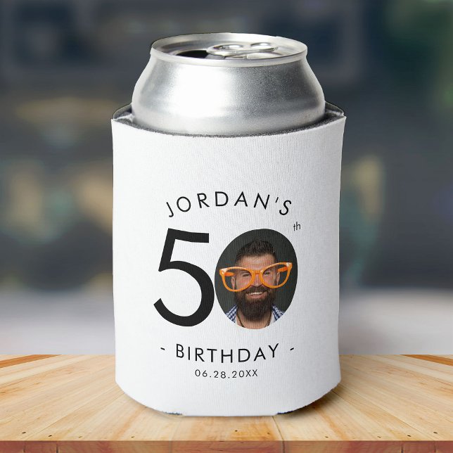 Enfriador De Latas Modern Minimalist Simple Birthday Party (Subido por el creador)