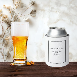 Enfriador De Latas Modern Minimalistic White on Black