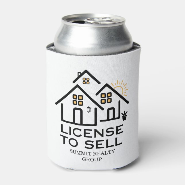 Enfriador De Latas Modern Real Estate License To Sell Drink (Lata Anverso)