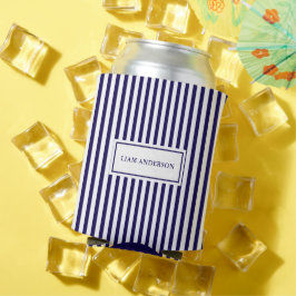 Enfriador De Latas Moderna marina personalizada y con rayas verticale