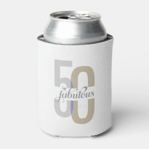 Enfriador De Latas Moderno 50 y fabuloso 50 cumpleaños elegante
