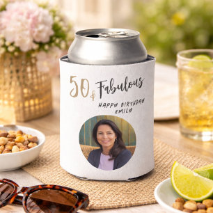 Enfriador De Latas Moderno 50 y Fabuloso Foto Cumpleaños 50