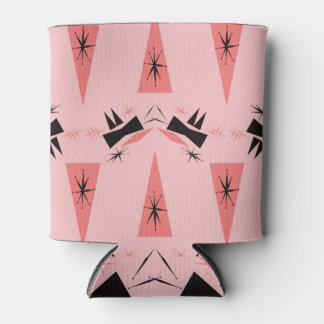 Enfriador De Latas Moderno A Mediados Del Siglo: Patrón De Coral Rosa
