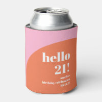 Moderno Arco de Naranja Rosa Cute 21 Personalizado