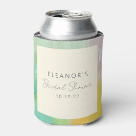 Enfriador De Latas Moderno Arcoiris de Acuarela para Despedida de Sol