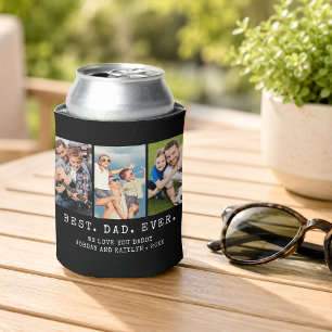 Enfriador De Latas Moderno MEJOR PAPÁ DEL MUNDO 3 Fotos Personalizada
