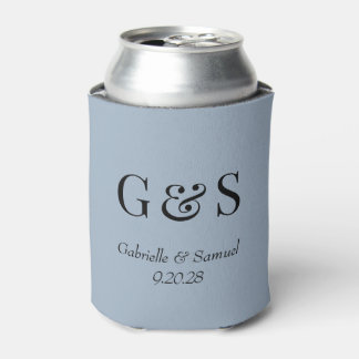 Enfriador De Latas Moderno monograma Boda de nombres de novias y novi