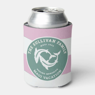 Enfriador De Latas Moderno Retro Familia de Tiburón Lilac de Miami Sa