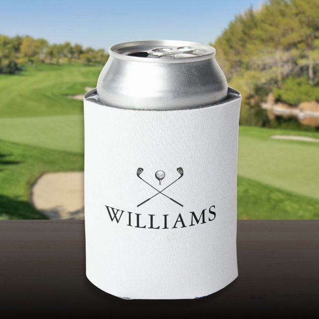 Enfriador De Latas Modernos clubes de golf de nombre personalizado (Modern Personalized Name Golf Clubs Can Cooler)