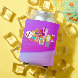 Enfriador De Latas Modo de Vacaciones Retro Estilo Playa 