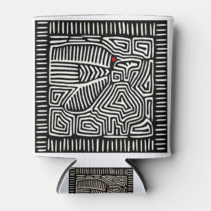 Enfriador De Latas Mola Pajaro Indio Kuna de Panamá - Blanco Negro