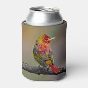 Enfriador De Latas Moldura de Tanager de escarlata - Fotografía origi