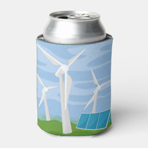 Enfriador De Latas Molinos de viento y células solares