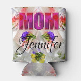 Enfriador De Latas  'Mom-Boss-Fire' – Diseño floral en cubos 