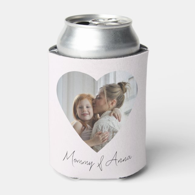 Enfriador De Latas Mom Custom Name & Photo | Personalized Can Cooler (Lata Anverso)