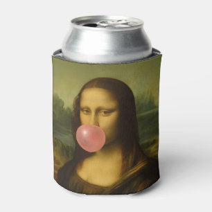 Enfriador De Latas Mona Lisa Soplando Goma Rosa