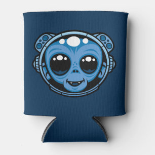 Enfriador De Latas Mono Astronauta Adorable En El Espacio