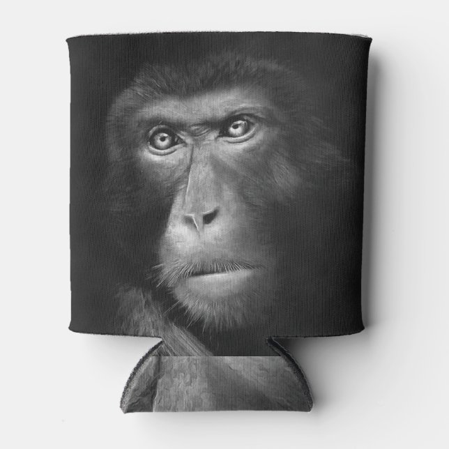 Enfriador De Latas Mono de aceite monocromo, abstracción artística (Anverso)