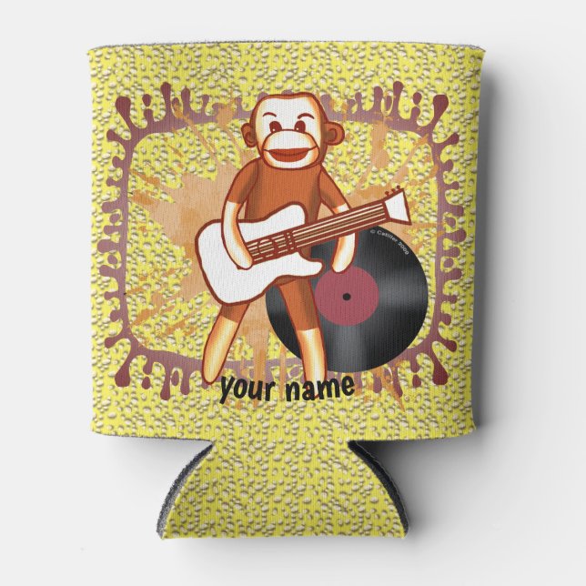 Enfriador De Latas Mono de rock and Roll Sock (Anverso)