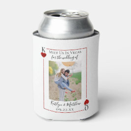 Enfriador De Latas Monograma Boda de tarjetas de reproducción Foto Gu