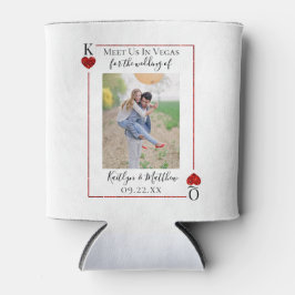 Enfriador De Latas Monograma Boda de tarjetas de reproducción Foto Gu