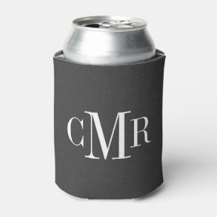 Enfriador De Latas Monograma clásico de carbón vegetal ruso