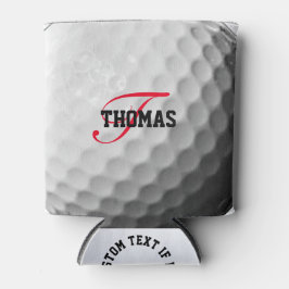 Enfriador De Latas Monograma de bolas de golf personalizado