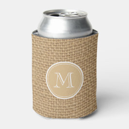 Enfriador De Latas Monograma de fondo rústico