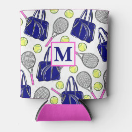 Enfriador De Latas Monograma de la Marina de Tenis