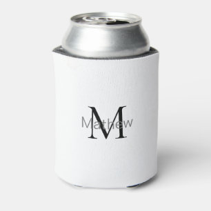 Enfriador De Latas monograma de letra inicial simple añade tu letra d