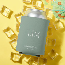 Enfriador De Latas Monograma de nombre personalizado 